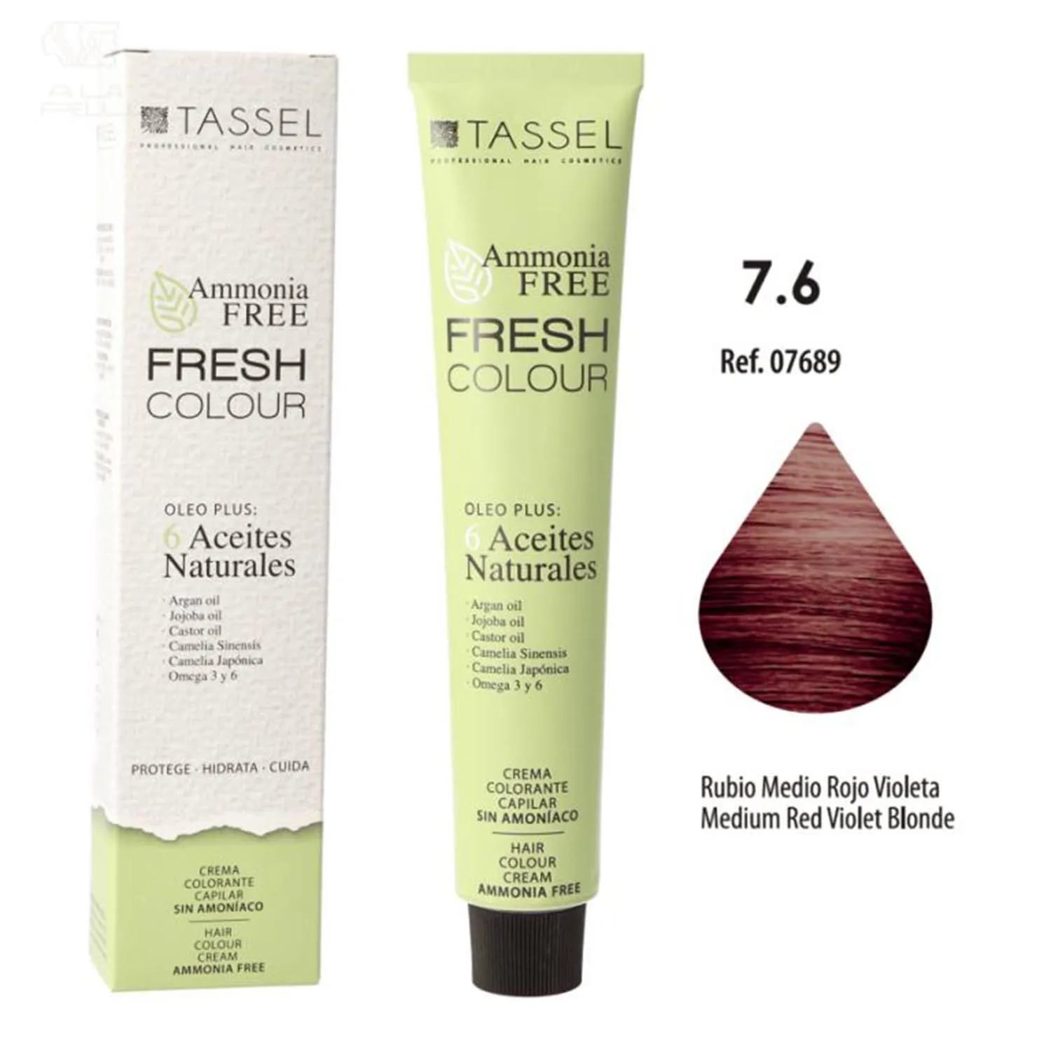 Eurostil Fresh Colour Cream Bleach 7.6 Biondo Medio Rosso Viola Senza Ammoniaca 1 unità