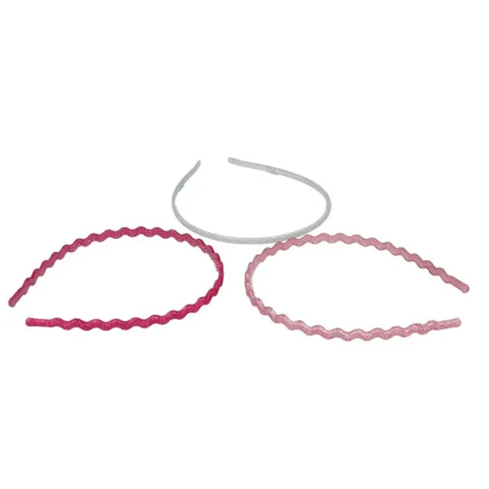 Cerchietti Inca Fine con glitter, 3 unità