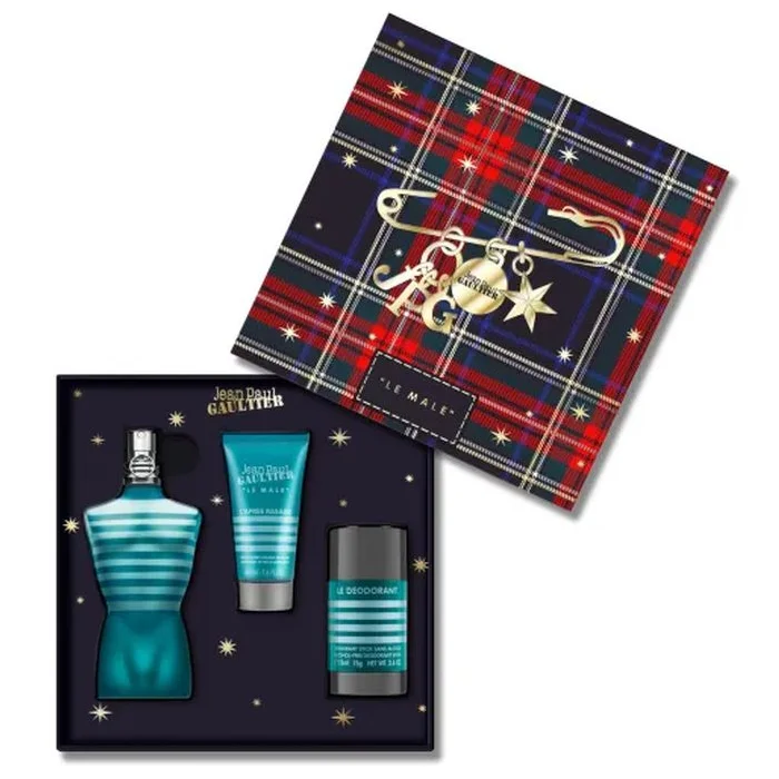 Jean Paul Gaultier Le Male Eau de Toilette Spray 125 ml Set di 3 pezzi