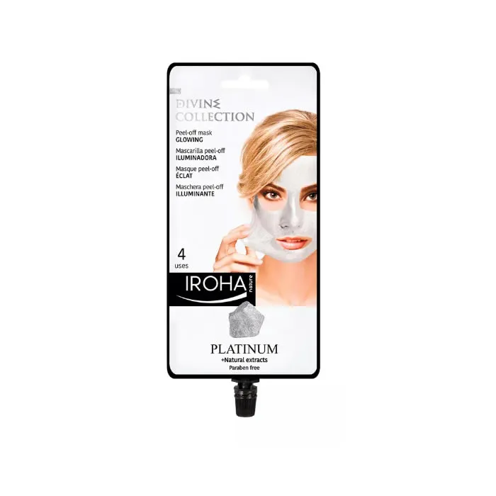 Maschera peel-off Iroha Nature Platinum Glowing 4 usi