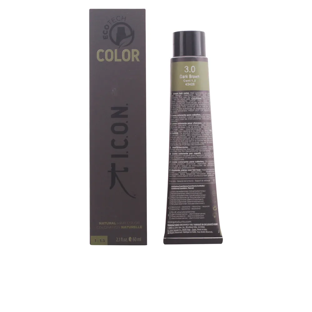 Icon Ecotech Color Tinta Naturale per Capelli 7.1 Biondo Cenere Medio 60ml