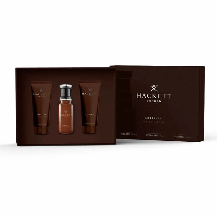 Hackett Absolute Eau De Parfum Spray 100ml Set 3 pezzi