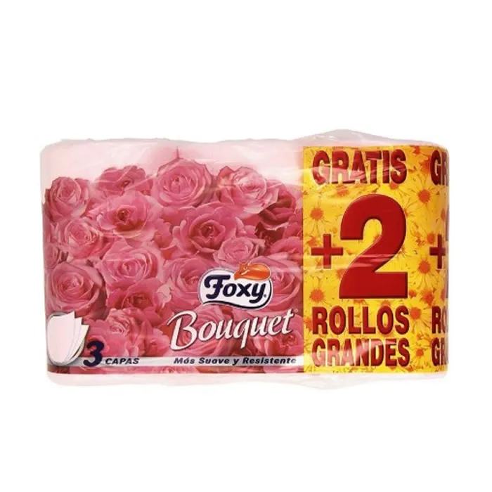 Carta igienica Foxy Bouquet Color 3 strati 4 + 2 rotoli