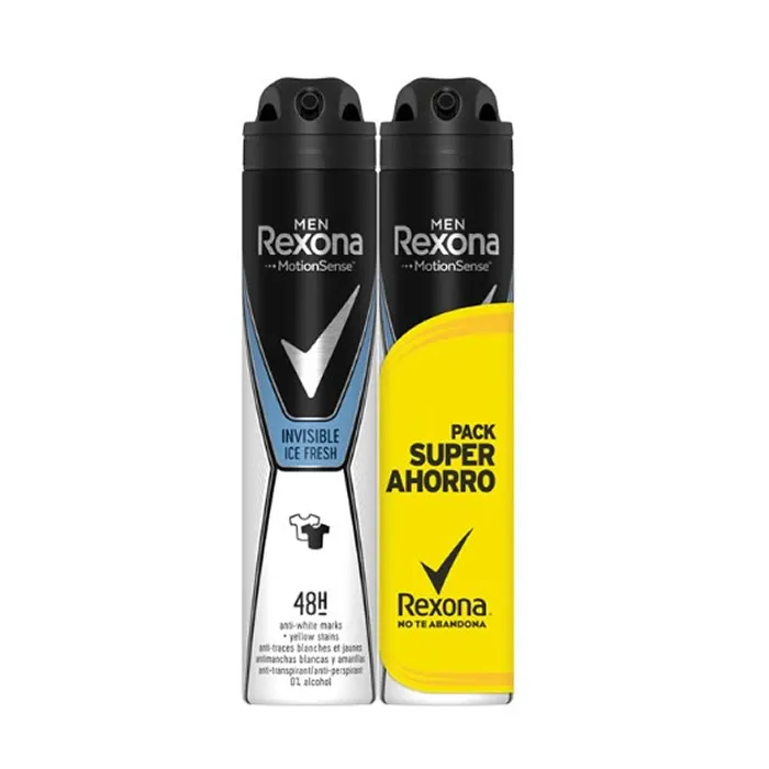 Rexona Men Motionsense Invisible Ice Fresh Deodorante Spray 2x200ml