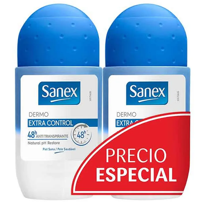 Sanex Dermo Extra Control 48 ore Deodorante Roll On Duplo 2x50ml