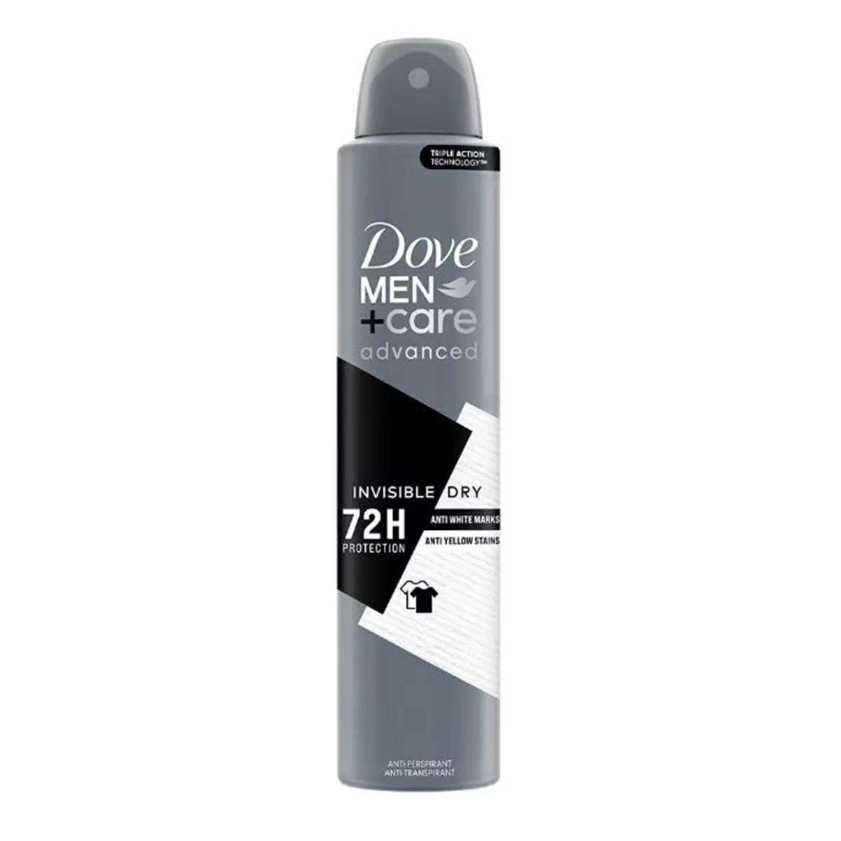Dove Men Advanced Invisible Dry 72h Spray Antitraspirante Anti-Giallo 200ml