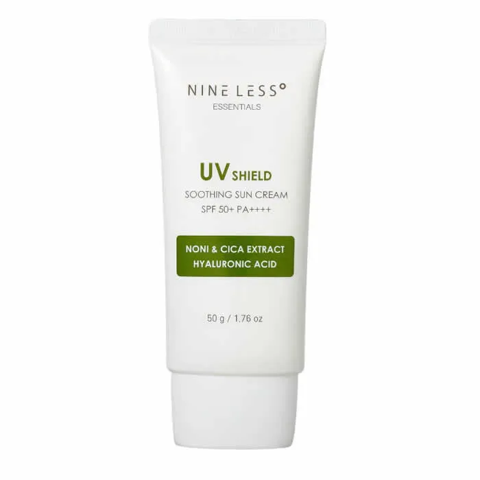 Crema solare lenitiva Nine Less Essentials UV Shield SPF 50+ 50 g