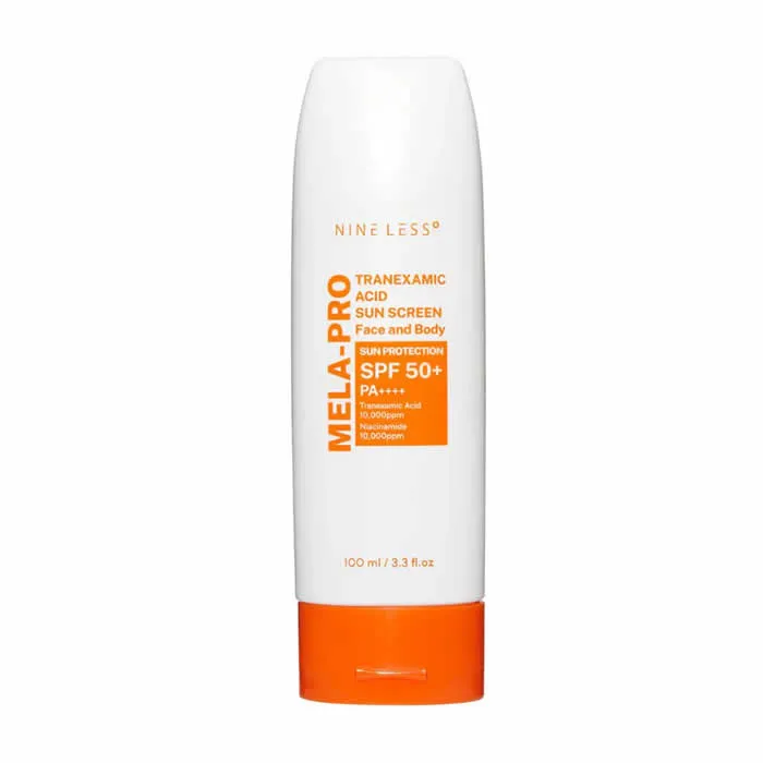 Nine Less Tranexamic Acid Sunscreen Viso e Corpo SPF50+ 100ml