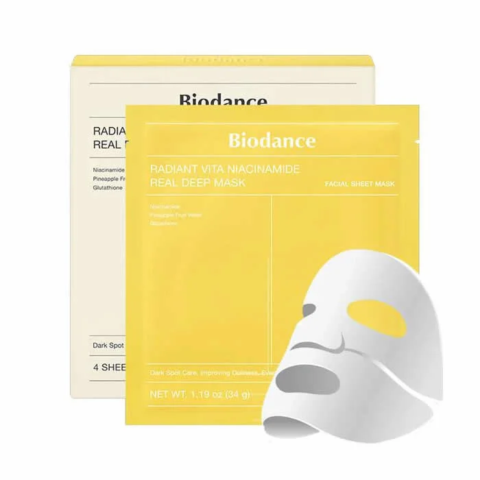 Biodanza Radiant Vita Niacinamide Real Deep Mask 4 unità