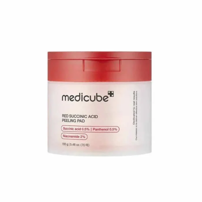 Medicube Peeling all’acido succinico rosso 70 dischetti