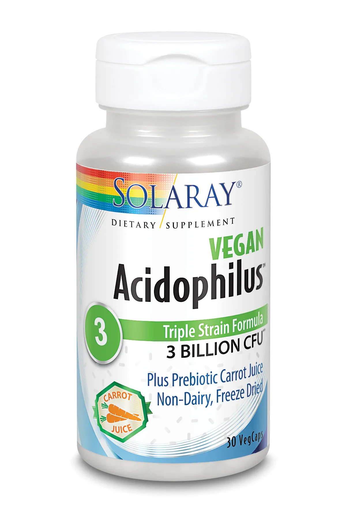 Solaray Acidophilus Plus 3 miliardi 30 capsule