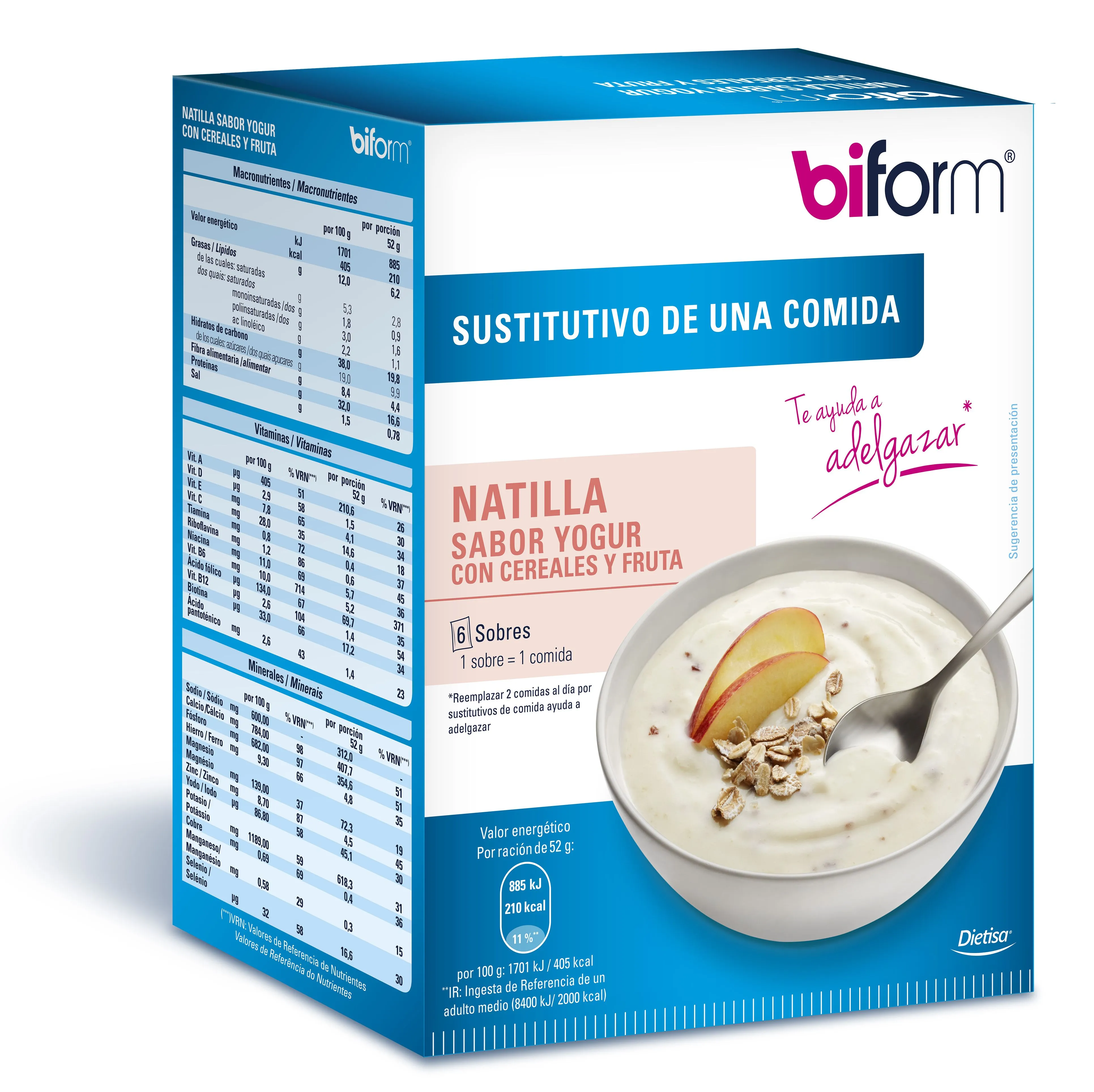 Cereali allo yogurt Biform Custard 6 bustine