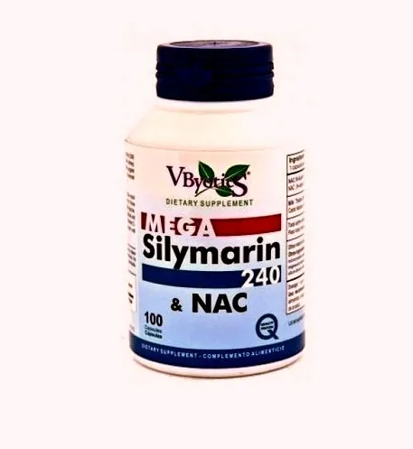 V.biotic Mega Silymarin 240 y Glutatione Rabano Ne 100 Caps