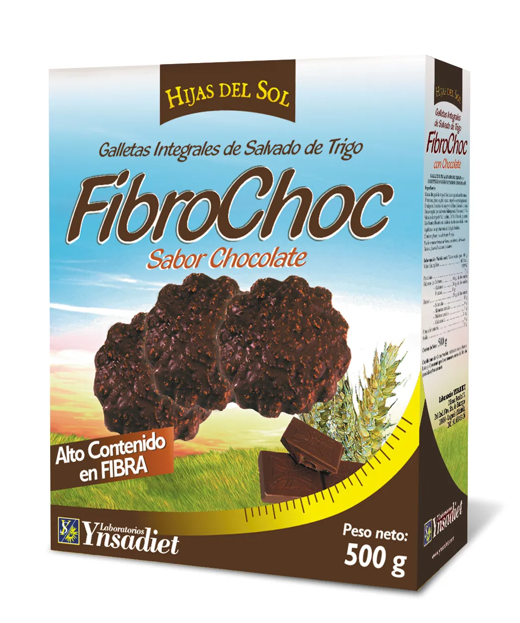 Biscotti integrali Fibrochoc Ynsadiet 500 g