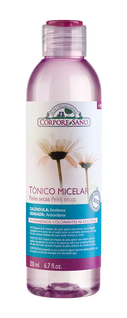 Tonico micellare Corpore per pelli secche, Calendula, Melograno 200ml