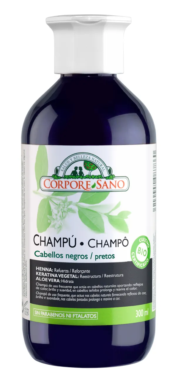 Shampoo all’henné Corpore 300 ml per capelli neri (biologico)
