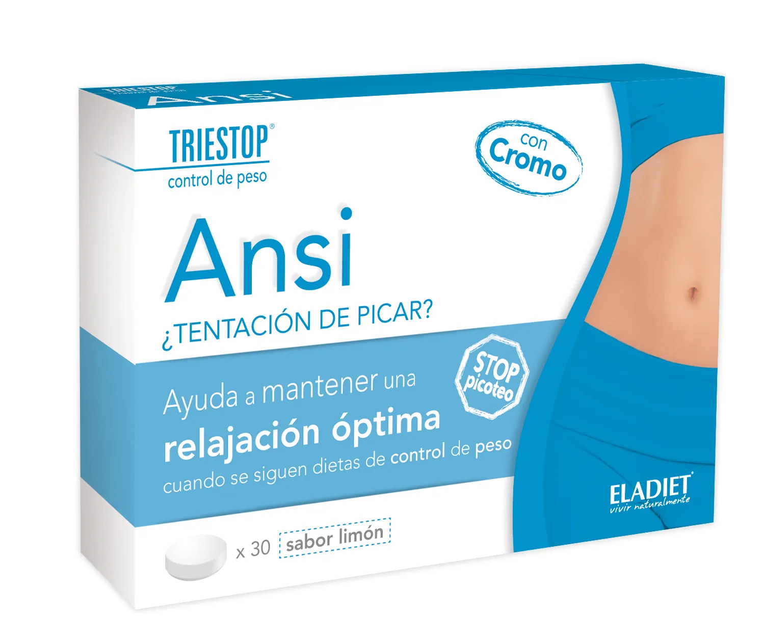 Eladiet Triestop Ansi Limon Con Cromo 30 Comp