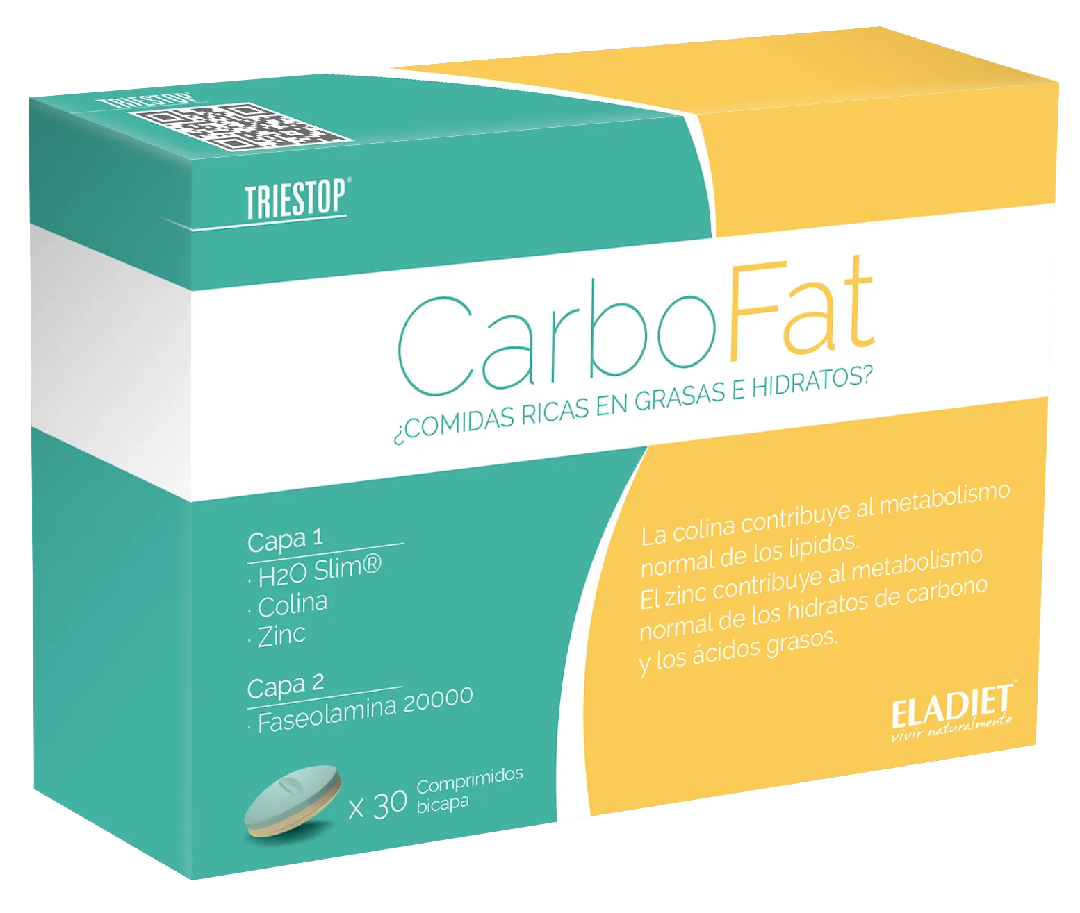 Eladiet Triestop Carbofat 30 Comp