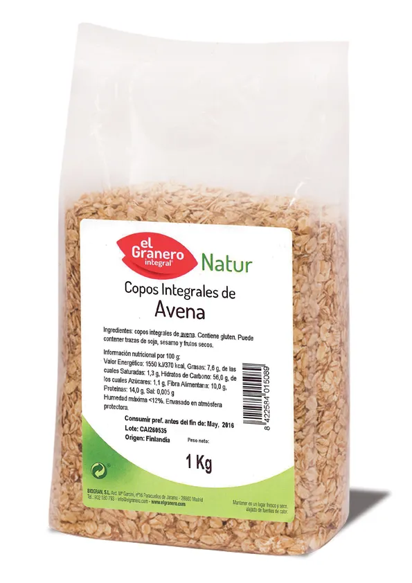 Fiocchi d’avena integrali Granero 1 Kg