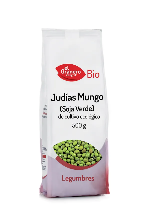 Granaio di fagioli mungo biologici e soia verde 500