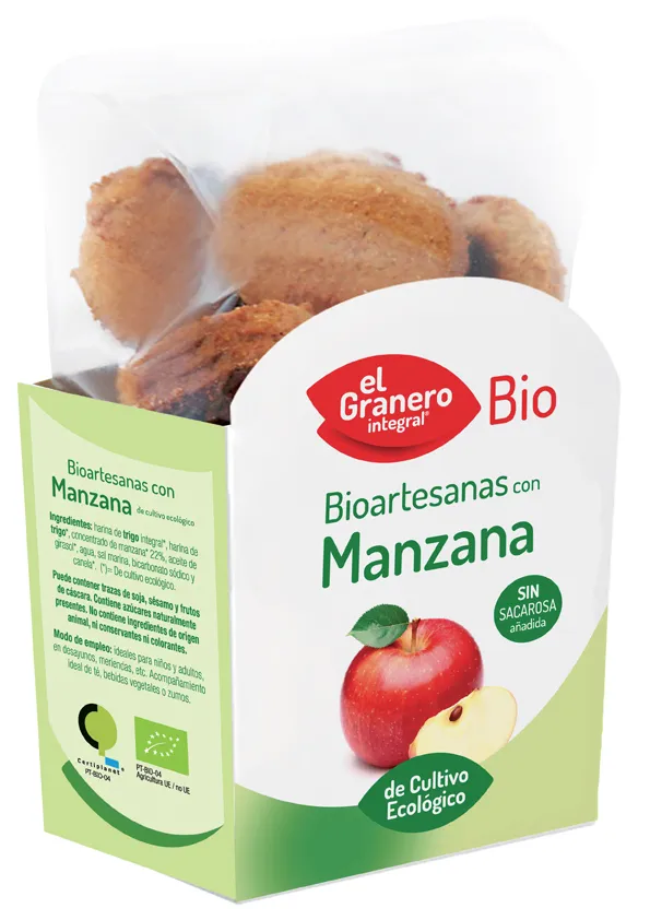 Biscotti artigianali Granero alla mela biologica 250g