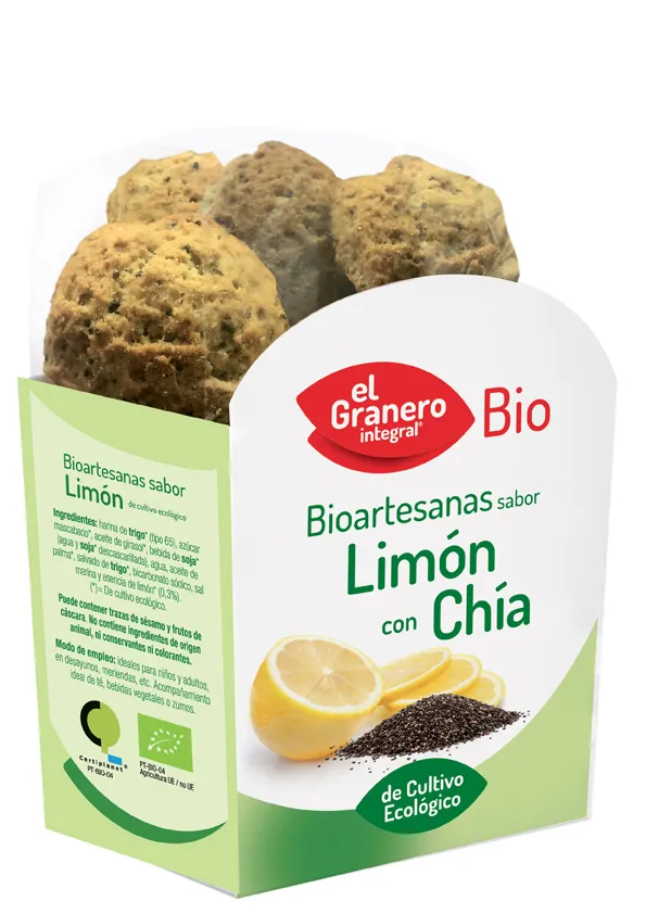 Biscotti artigianali Granero al gusto di limone con chia 250g