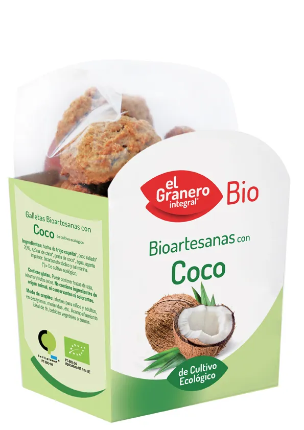 Biscotti artigianali biologici Granero al cocco 220g