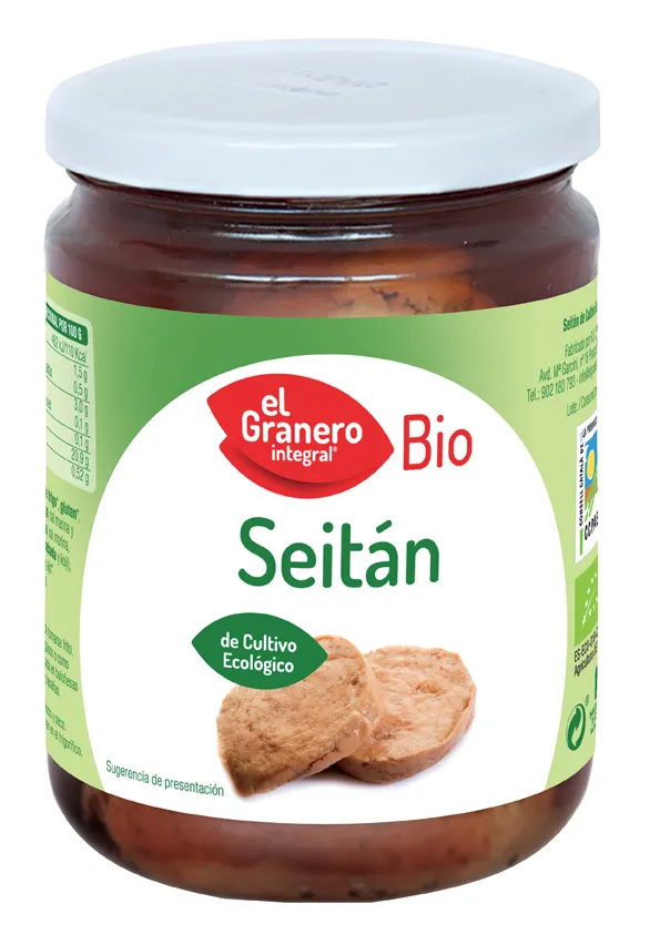 Granero Seitan Conservato Biologico Barattolo di Vetro 440g