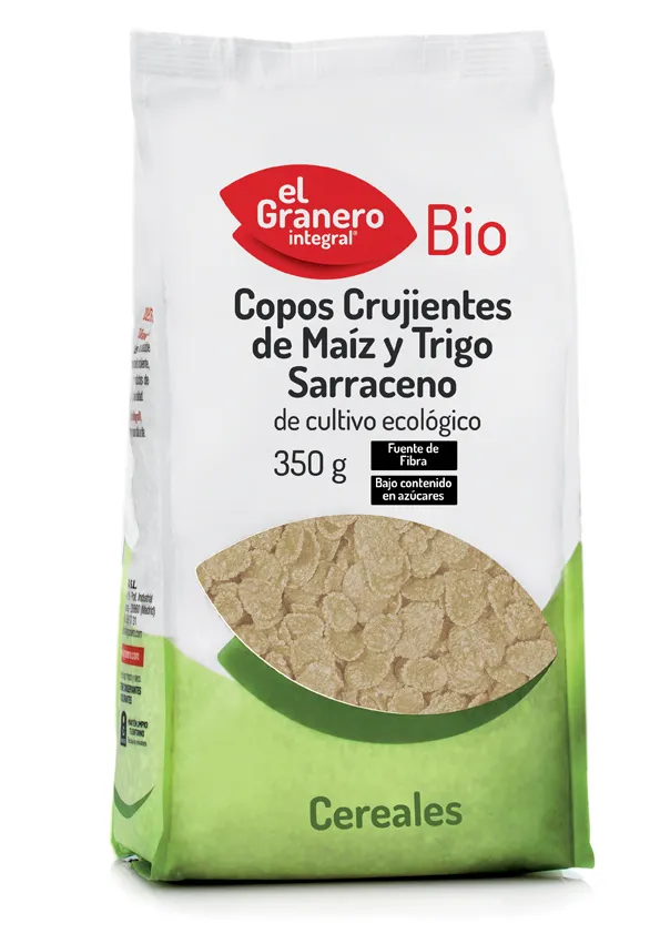 Fiocchi di mais e grano saraceno croccanti biologici Granero 350