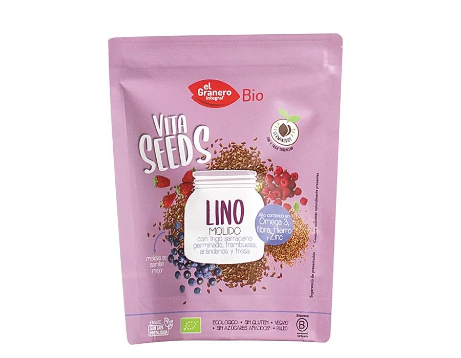 Granero Vita Seeds Semi di lino macinati Grano saraceno Lampone A