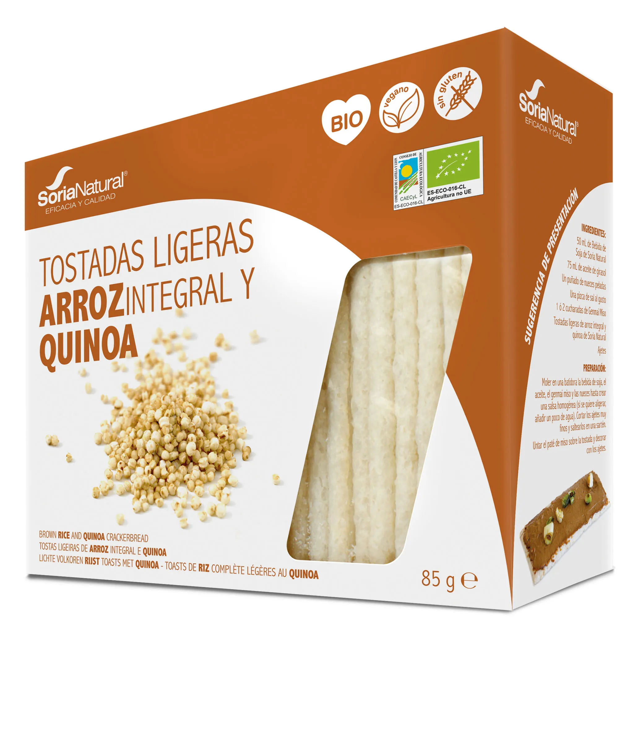 Toast di riso e quinoa biologici Alecosor
