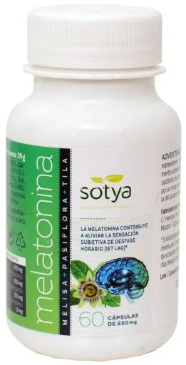 Sotya Melatonina Melissa Passiflora Tila 60 Caps