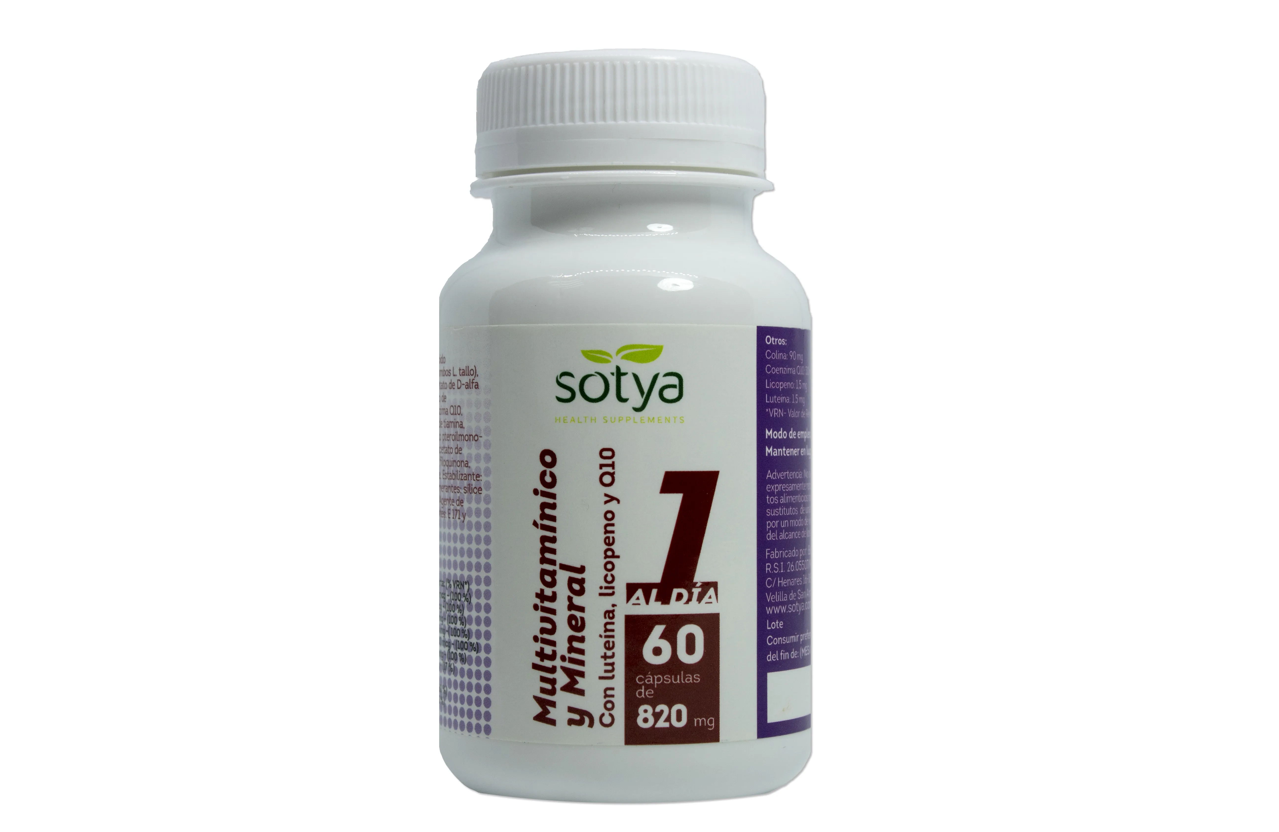 Sotya Multivitaminico y Mineral 820 mg 60 Cap