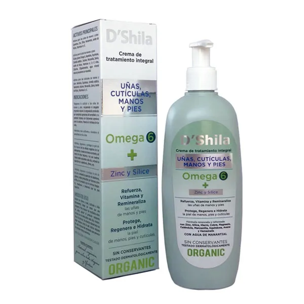Crema Shila per mani, unghie, cuticole e piedi Omega 6 250ml