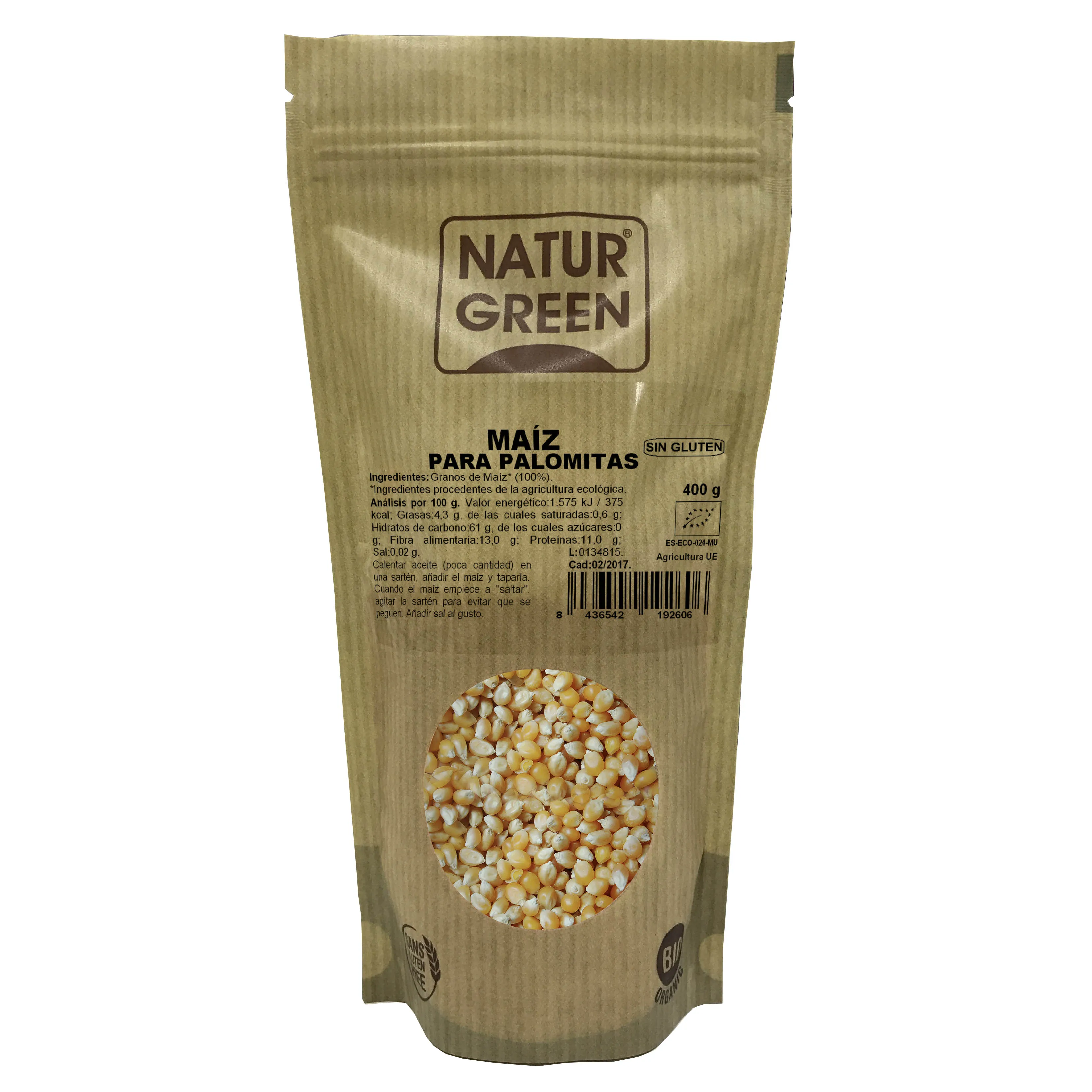 Naturgreen Maiz Palomitas Bio 450 Grs