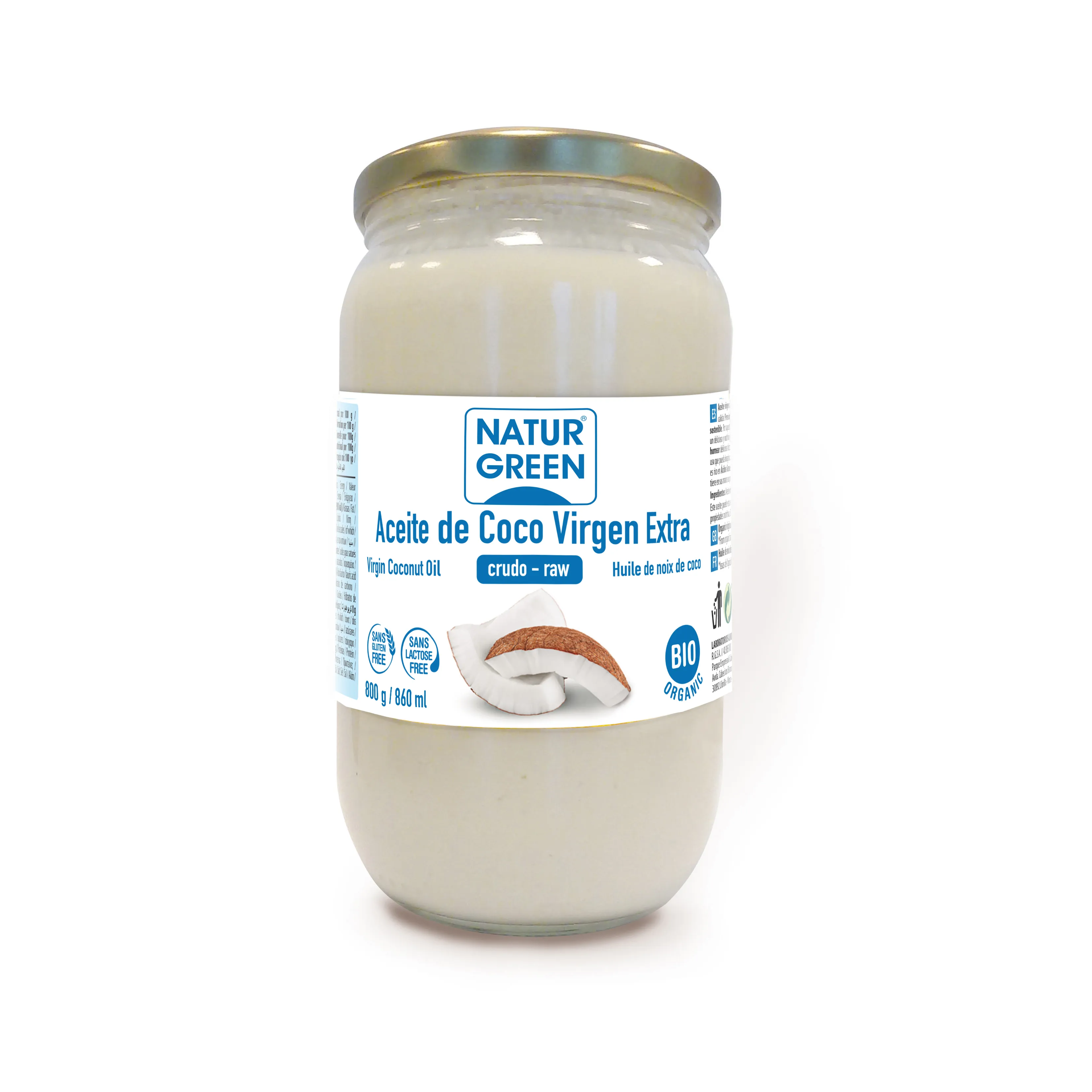 Olio di cocco vergine Naturgreen 800 grammi