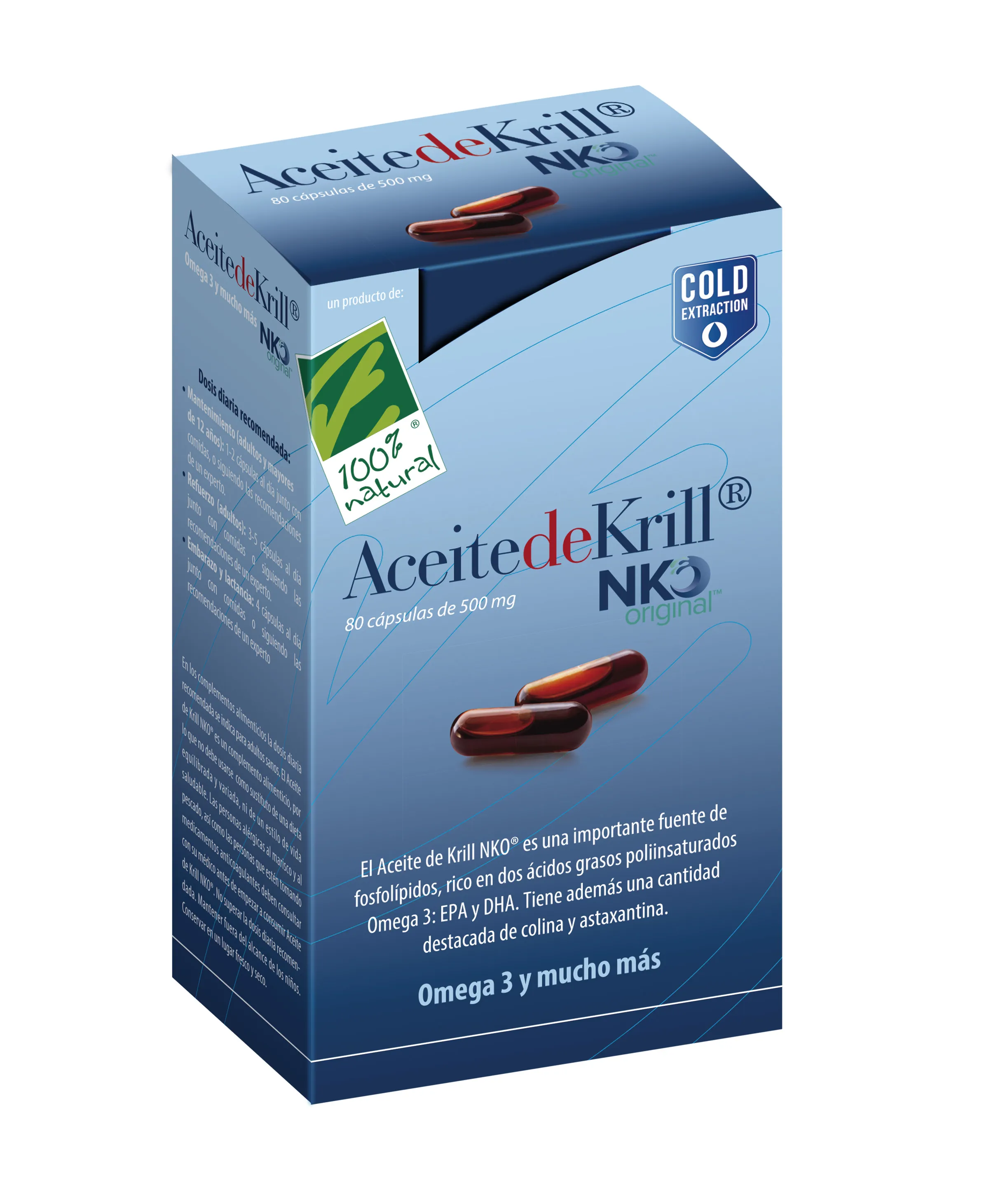 Olio di krill 100% naturale NKO 80 capsule da 500 mg
