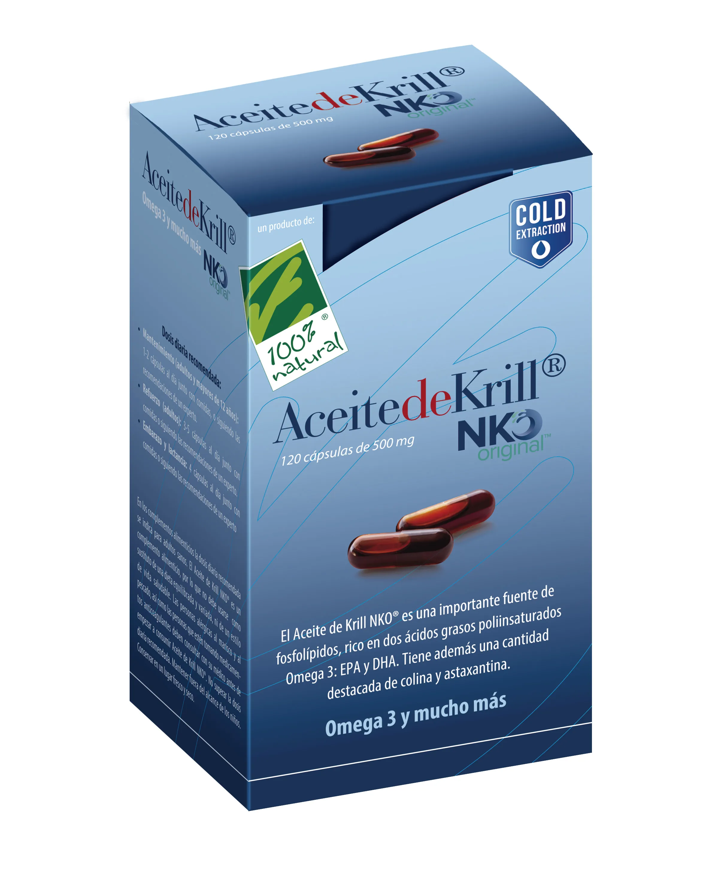 Olio di krill 100% naturale NKO 120 capsule da 500 mg