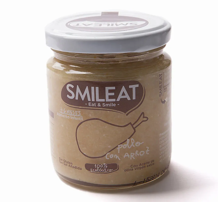 Smileat Omogeneizzato Biologico per Neonati con Pollo e Riso 230g