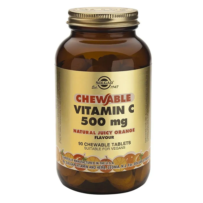 Solgar Vitamina C (gusto arancia) 500 mg 90 compresse