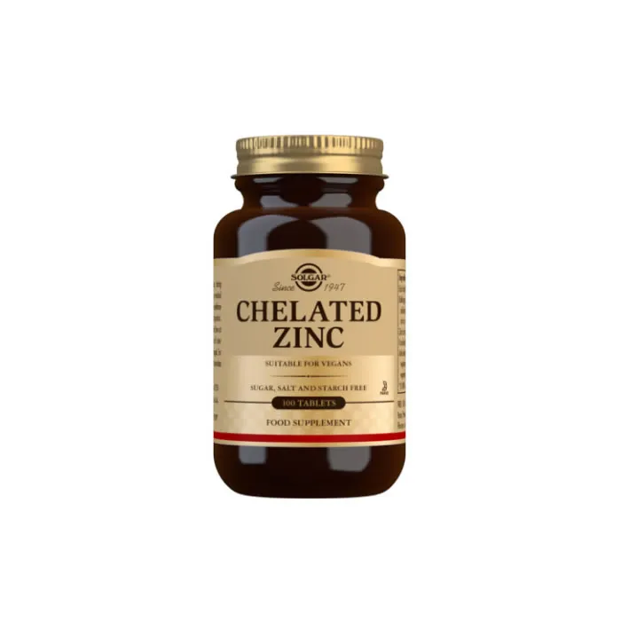 Compresse di zinco chelato Solgar – Confezione da 100