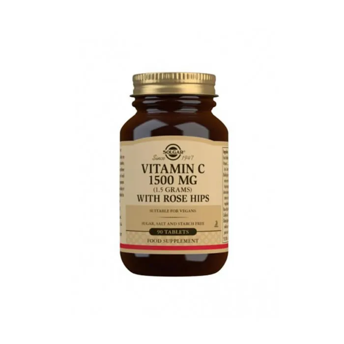 Solgar Vitamina C 1,5g 90 Compresse con Rosa Canina