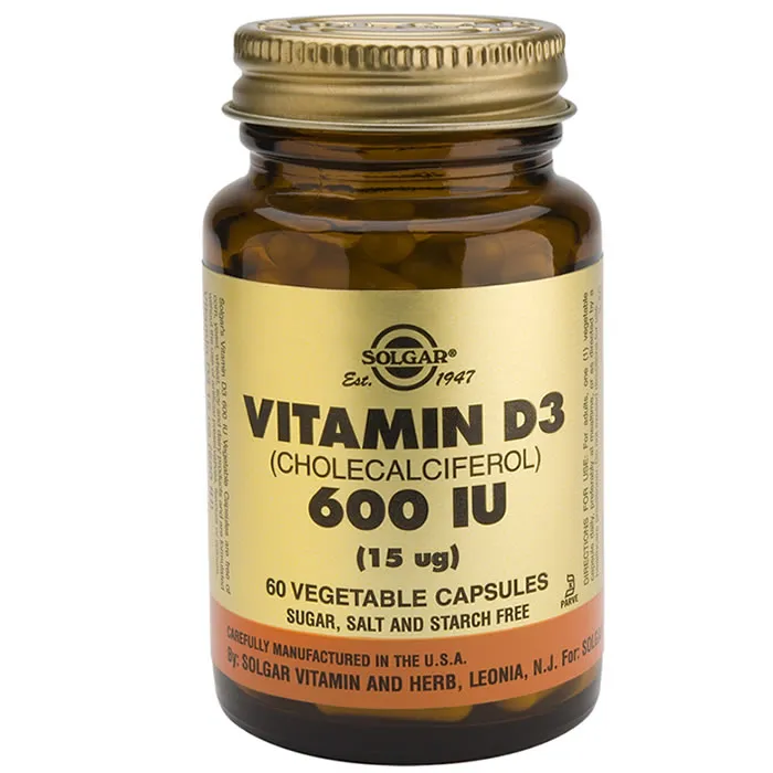 Solgar Vitamina D3 600 UI 15 c mg 60 Capsule