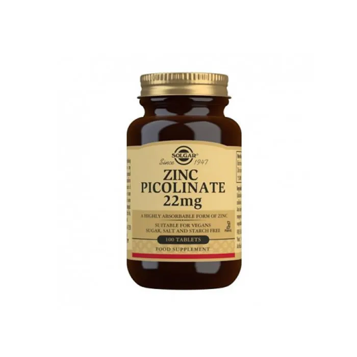 Solgar Picolinato Zinco 22mg 100 Compresse