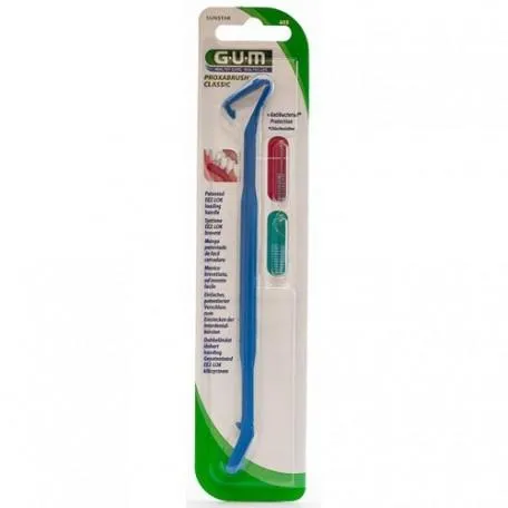 Portaspazzolino Proxabrush Classic con manico, 2 ricariche di gomma