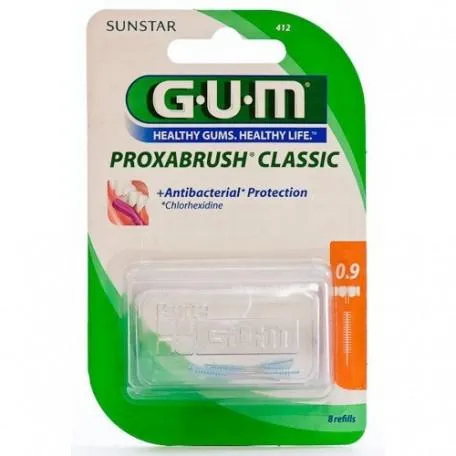Proxabrush Classic Cepillo Interdentale Con Clorexidina 0,9 Mm 8 Unidades Gum