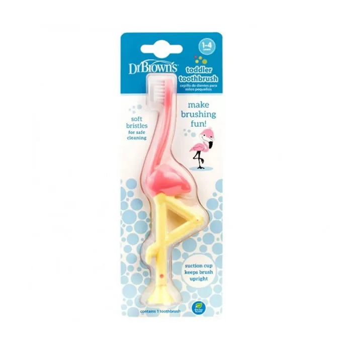 Spazzolino da denti Dr. Brown 1-4 anni Flamingo