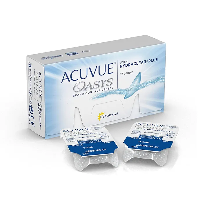 Lenti a contatto Acuvue Oasys Hydraclear di ricambio 2 settimane – 3,25 BC/8,4 12 unità