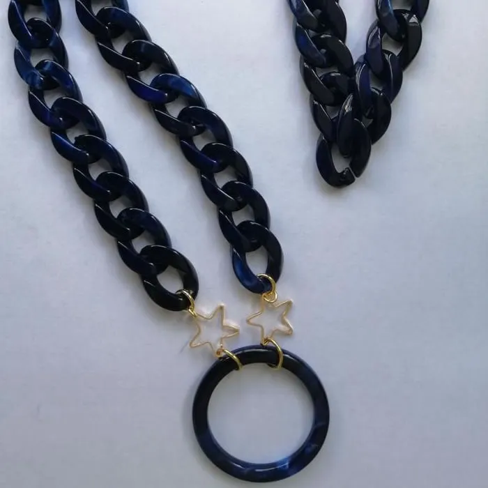 Collana con occhiali blu zaffiro Farmamondo