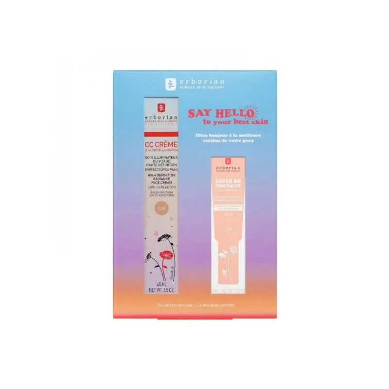 Erborian Cc Crème Illuminating Face Spf25 Clair 45ml Set 2 Pezzi